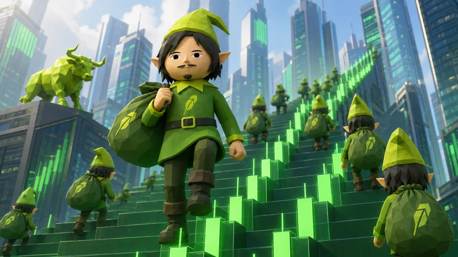 Up the green stairs